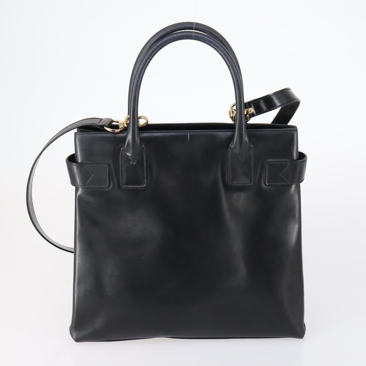 GUCCI Shoulder Bag Leather Nylon 5 Set Black Auth bs30293