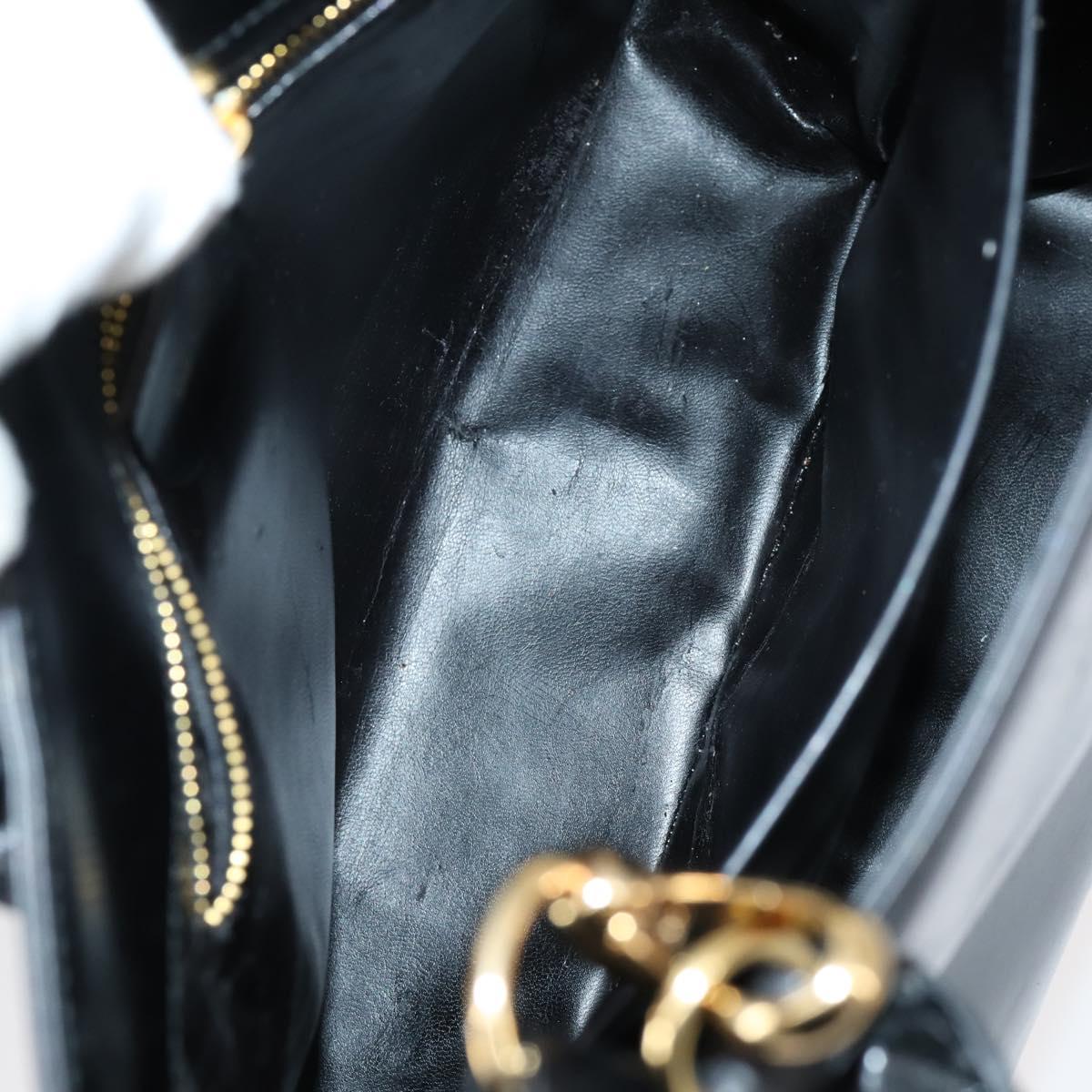 GUCCI Shoulder Bag Leather Nylon 5 Set Black Auth bs30293