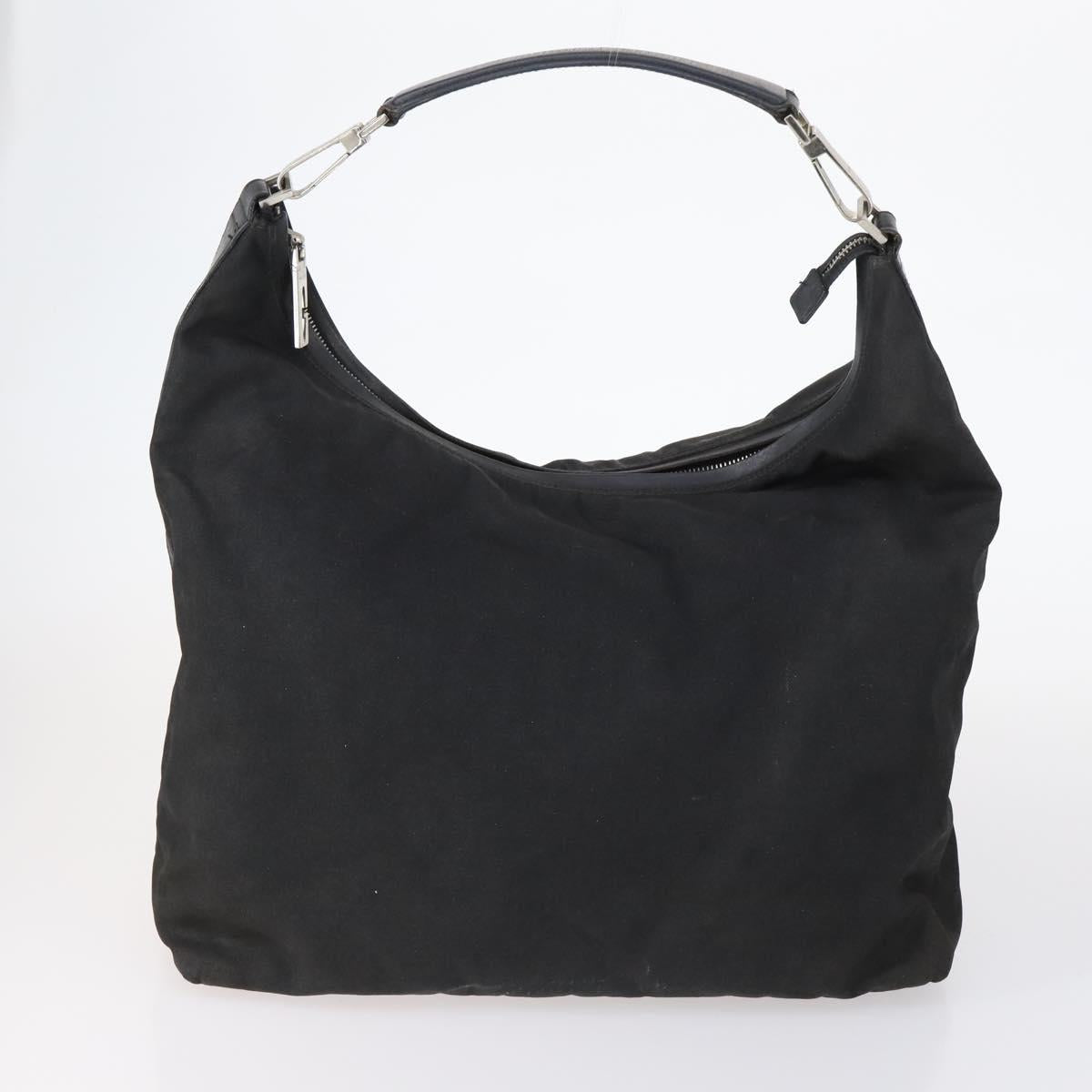 GUCCI Shoulder Bag Leather Nylon 5 Set Black Auth bs30293