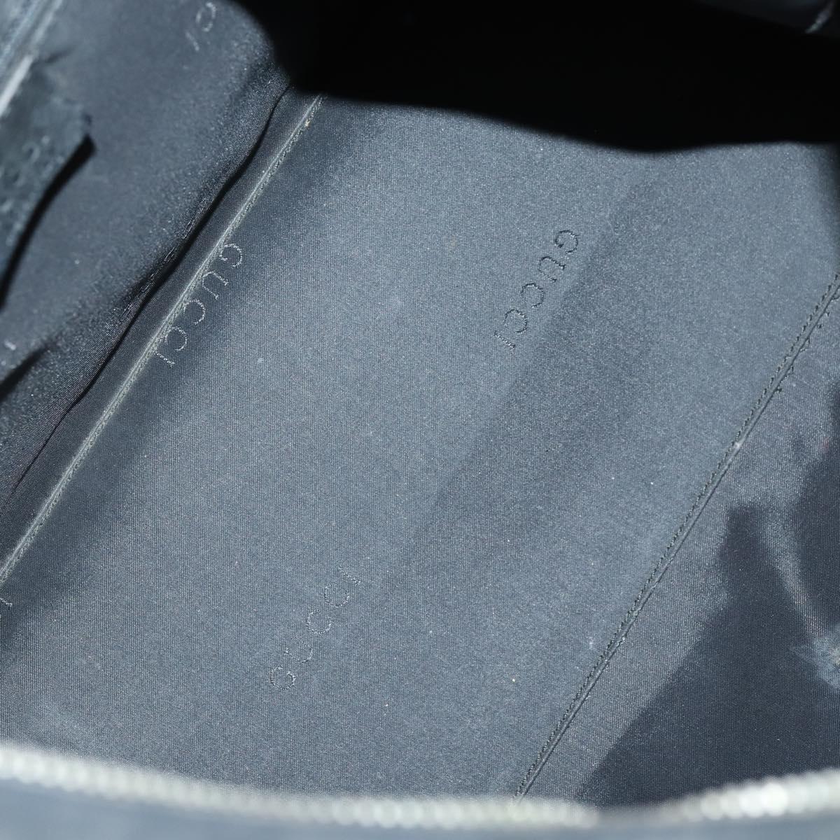 GUCCI Shoulder Bag Leather Nylon 5 Set Black Auth bs30293