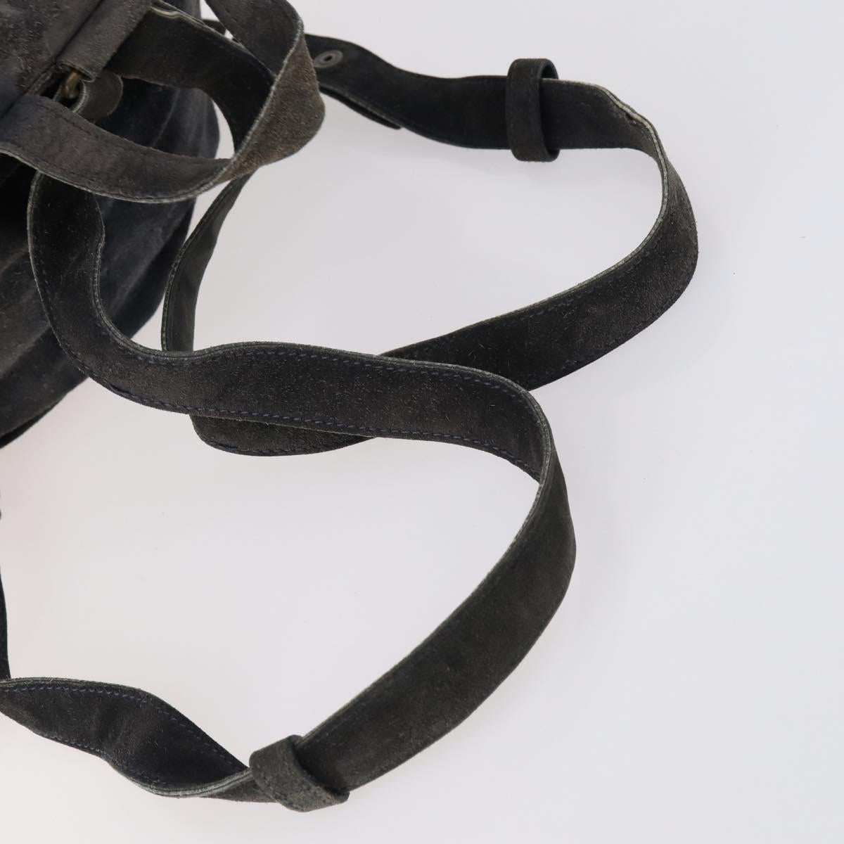 PRADA Tote Bag Nylon Suede 5Set Brown Khaki beige Auth bs30294