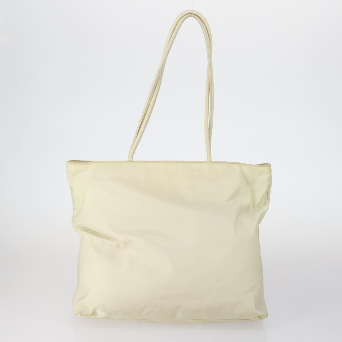 PRADA Tote Bag Nylon Suede 5Set Brown Khaki beige Auth bs30294