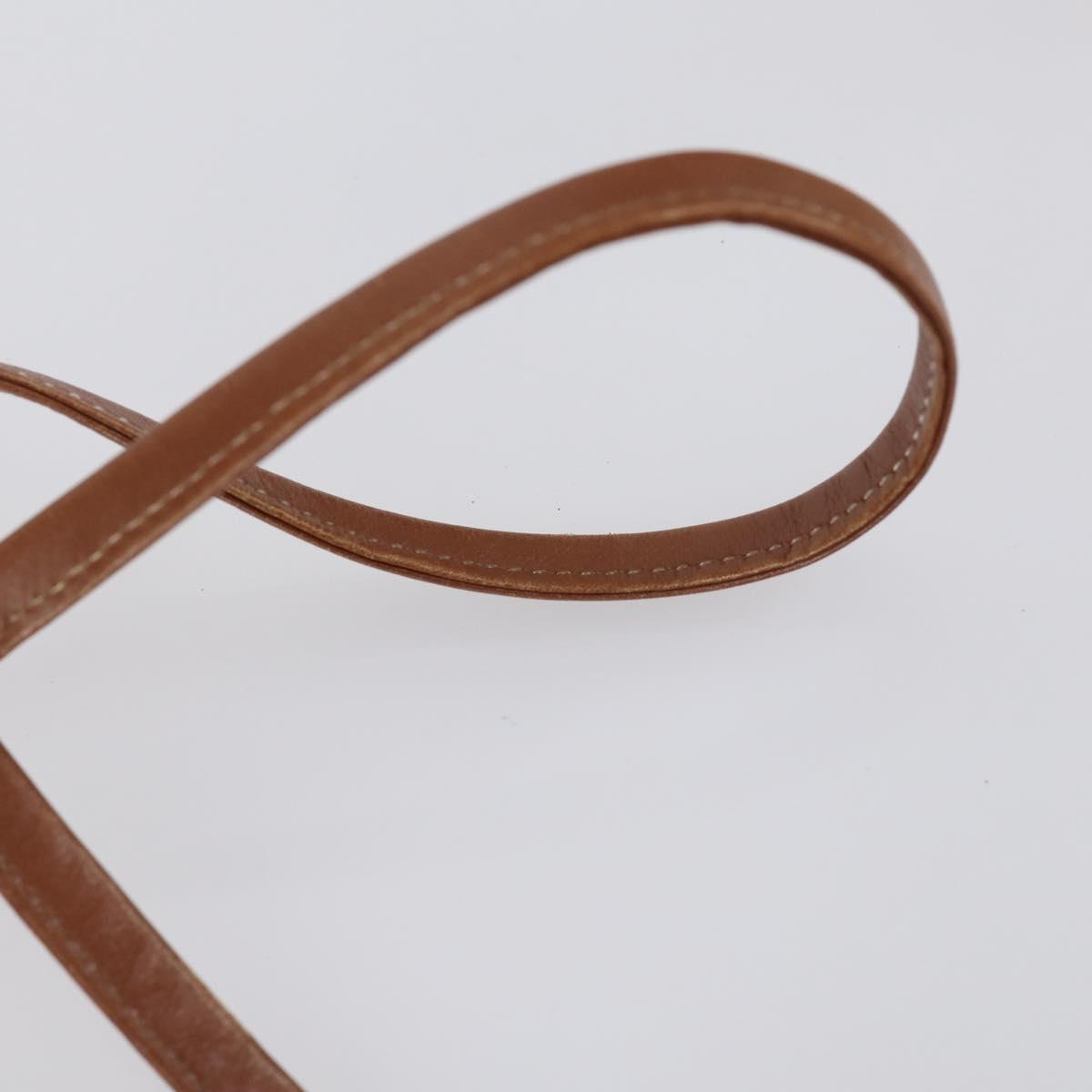 Christian Dior Shoulder Bag Leather Canvas 3 Set Black Beige Auth bs30295