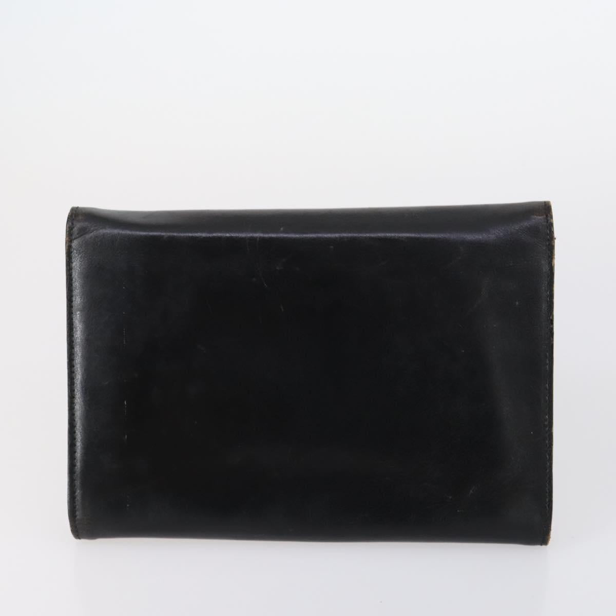 BALLY Tote Bag Leather Nylon PVC 5Set Black Beige Auth bs30296