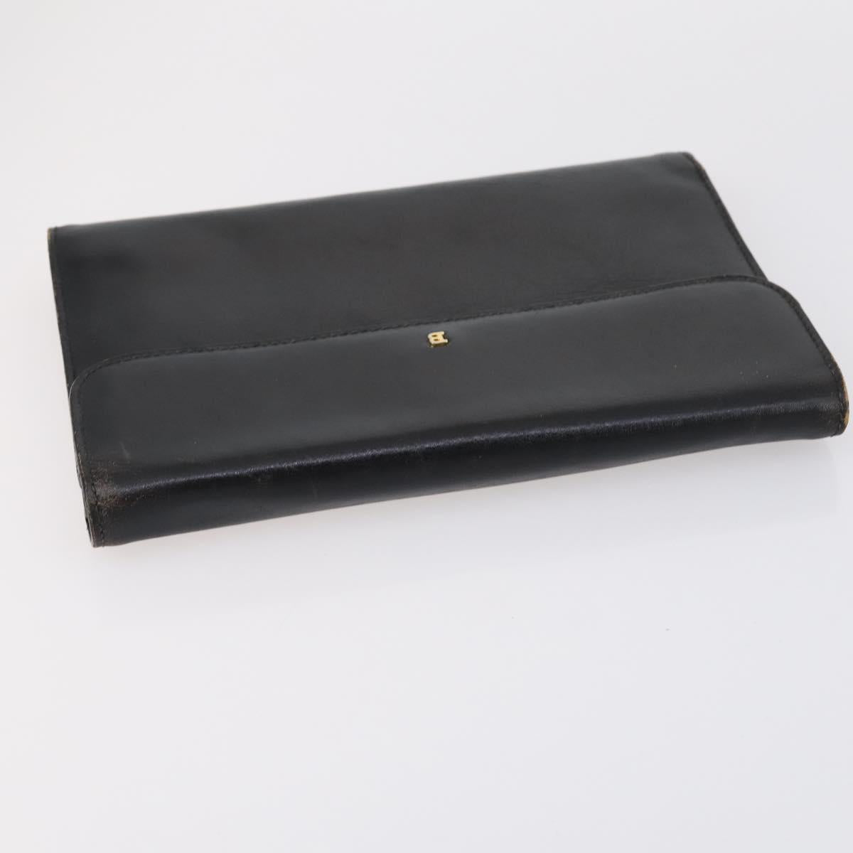 BALLY Tote Bag Leather Nylon PVC 5Set Black Beige Auth bs30296