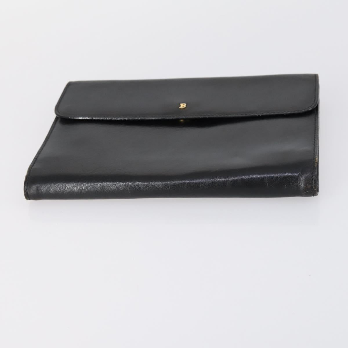 BALLY Tote Bag Leather Nylon PVC 5Set Black Beige Auth bs30296