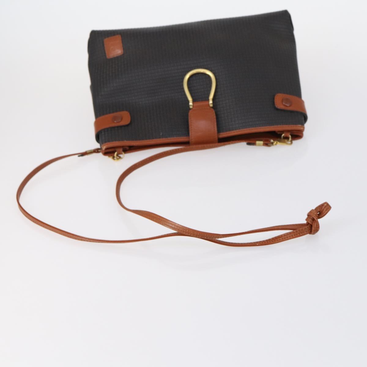 BALLY Tote Bag Leather Nylon PVC 5Set Black Beige Auth bs30296