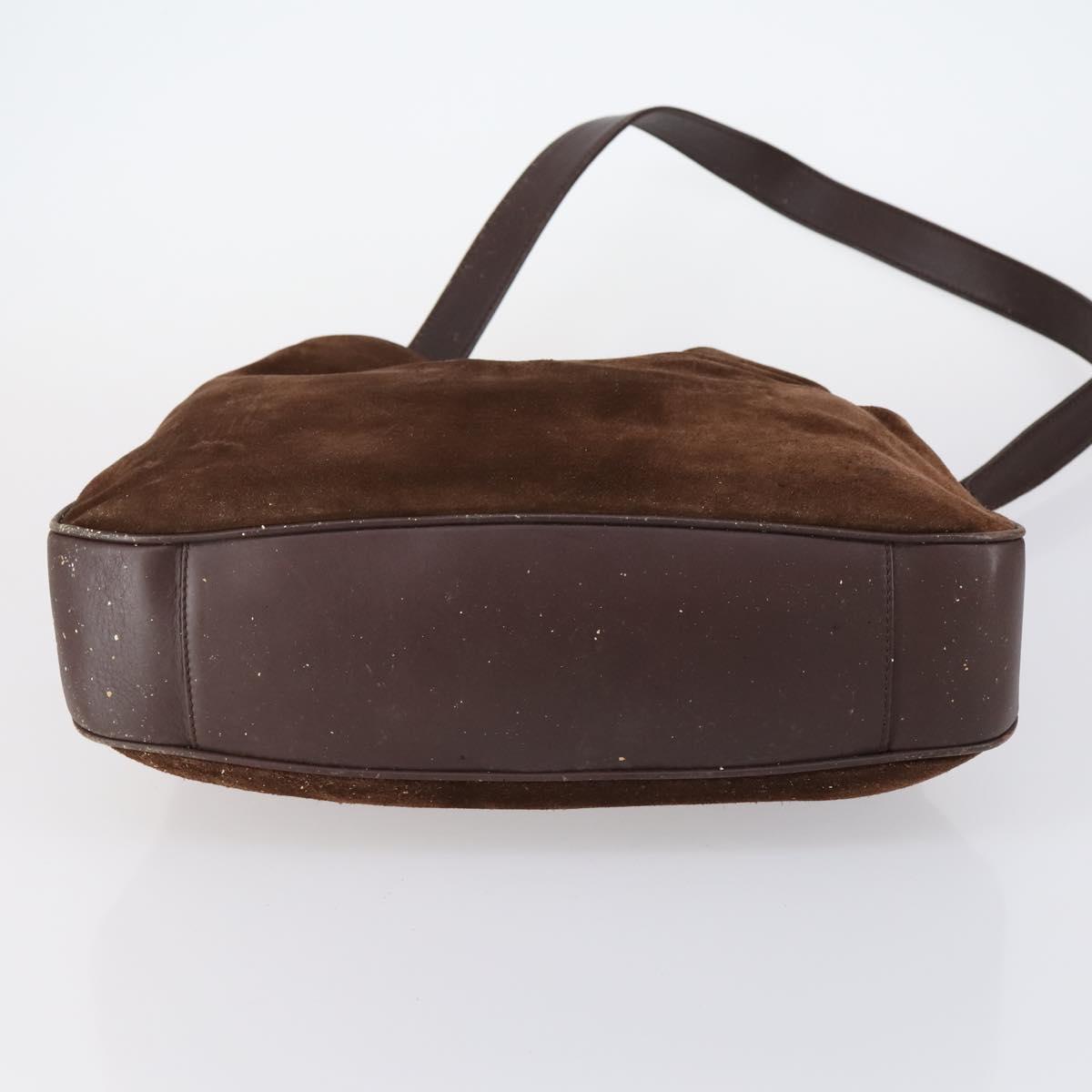 GUCCI Shoulder Bag PVC Suede Leather 5Set Black White Brown Auth bs30297