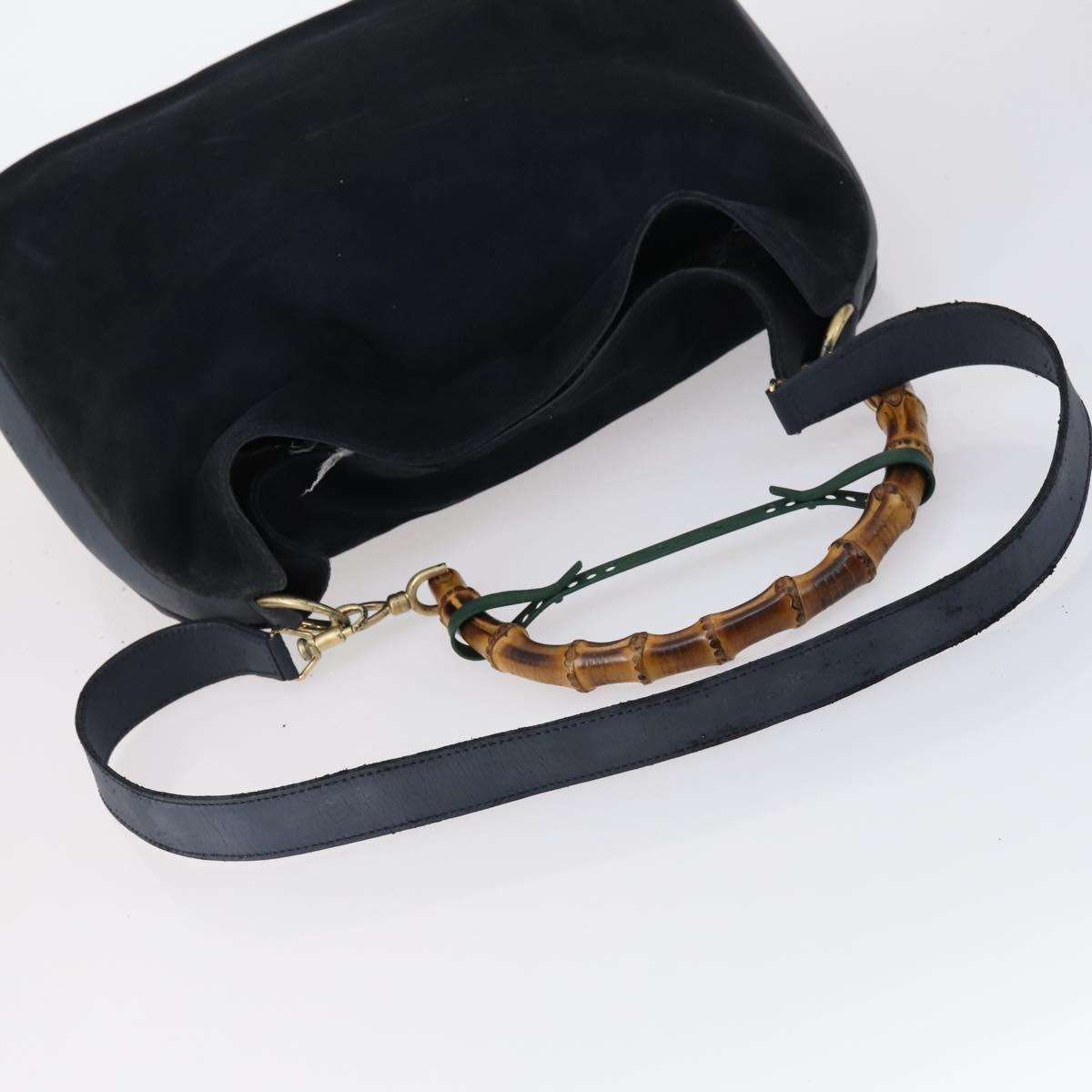 GUCCI Shoulder Bag PVC Suede Leather 5 Set Black White Brown Auth bs30297