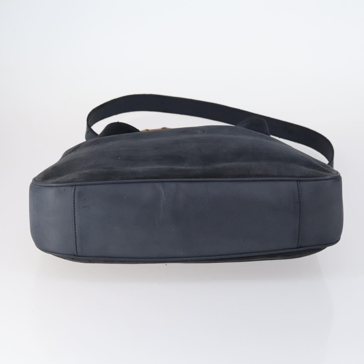 GUCCI Shoulder Bag PVC Suede Leather 5Set Black White Brown Auth bs30297