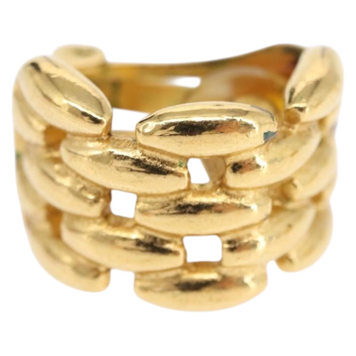 Christian Dior Earring metal Gold Tone Auth bs30301