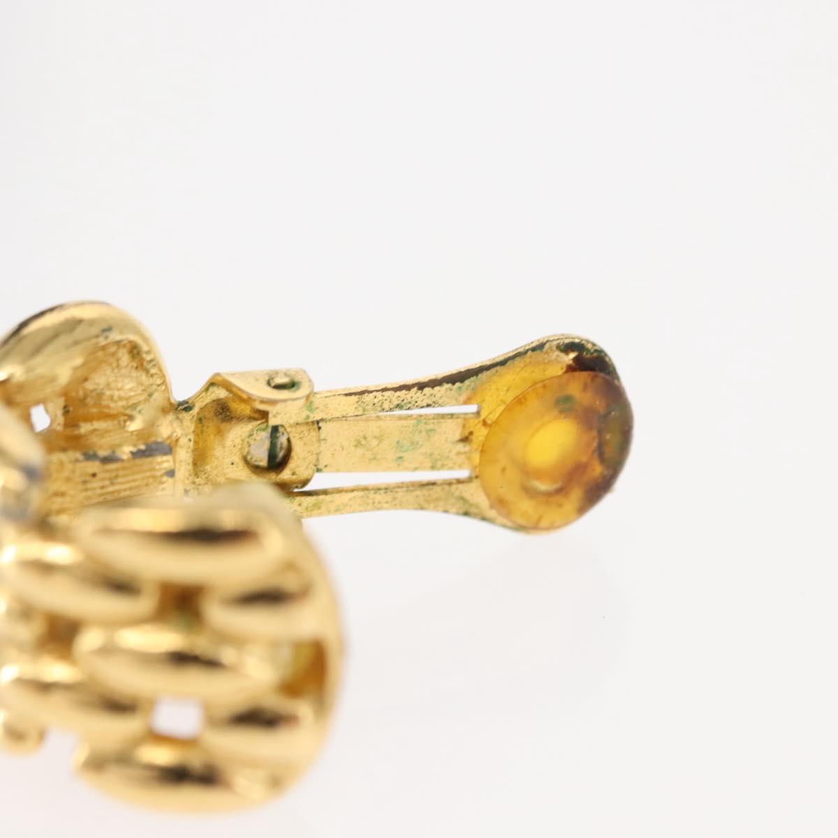 Christian Dior Earring metal Gold Tone Auth bs30301