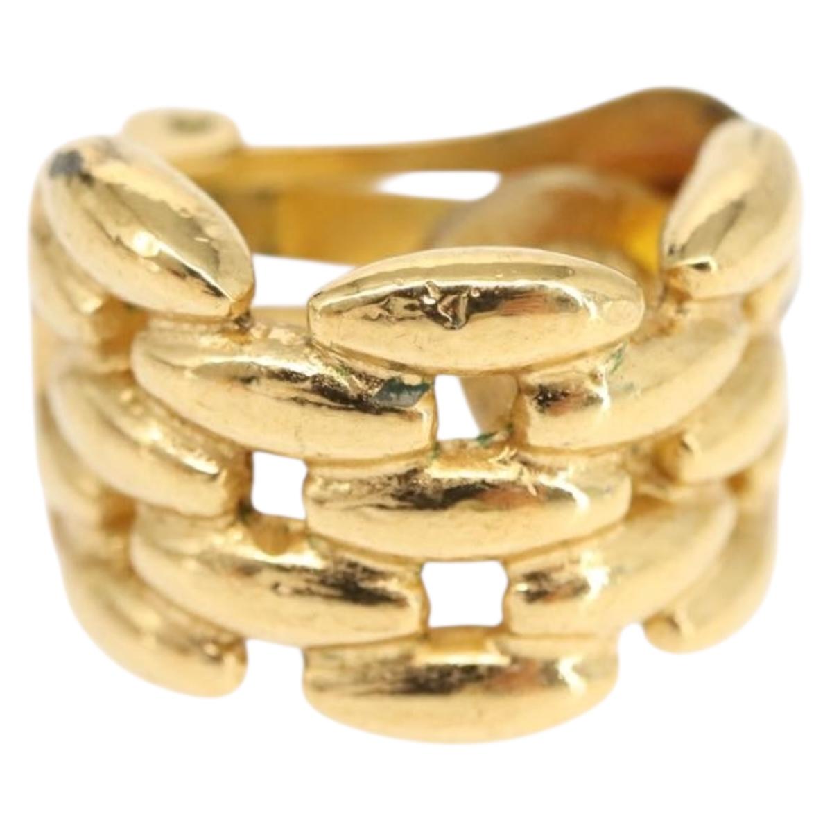 Christian Dior Earring metal Gold Tone Auth bs30301