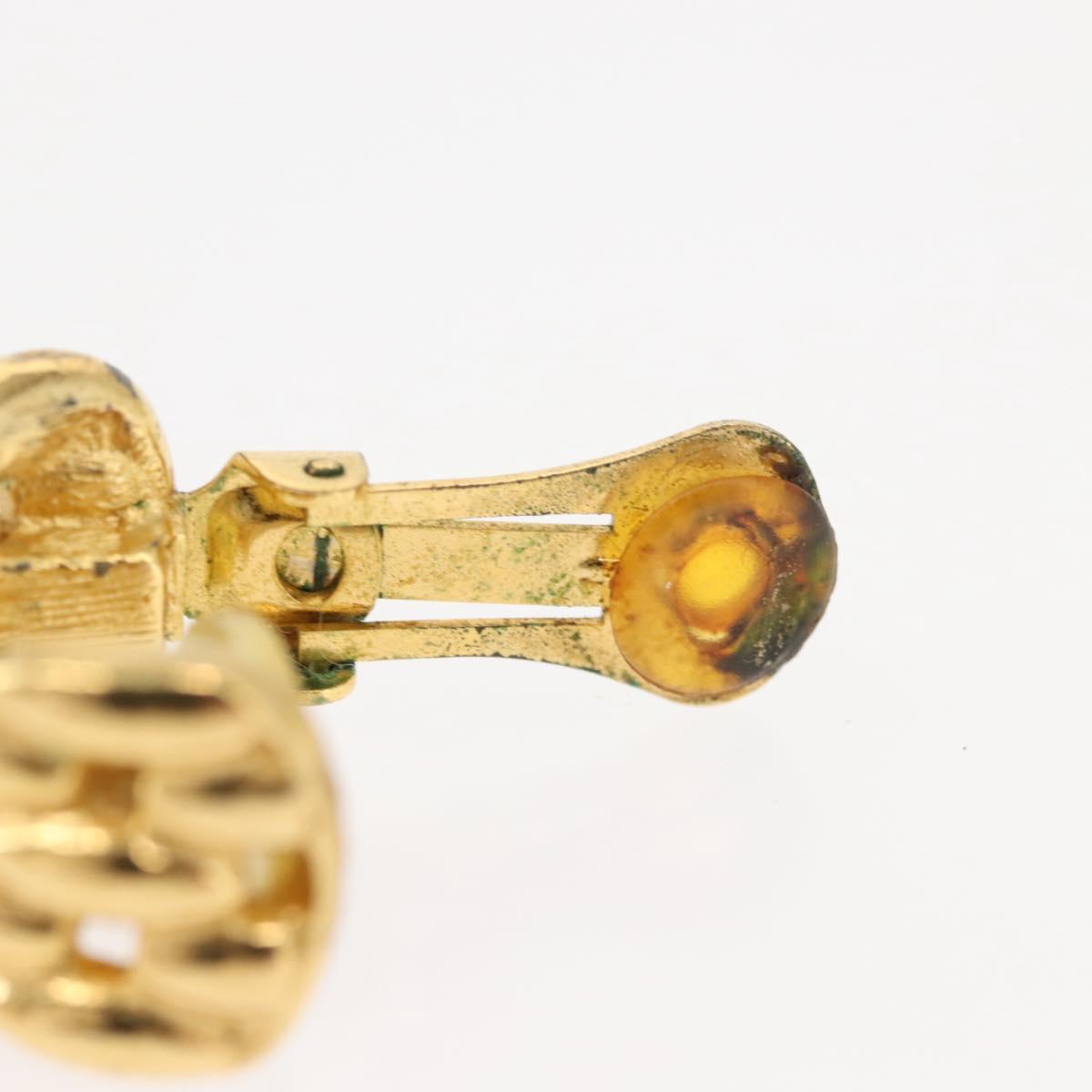 Christian Dior Earring metal Gold Tone Auth bs30301