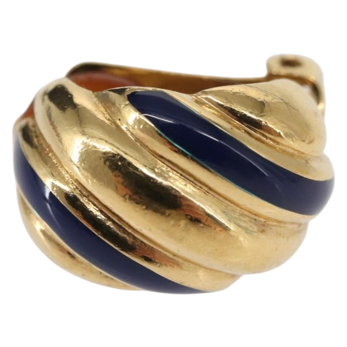 Christian Dior Earring metal Gold Tone Auth bs30303