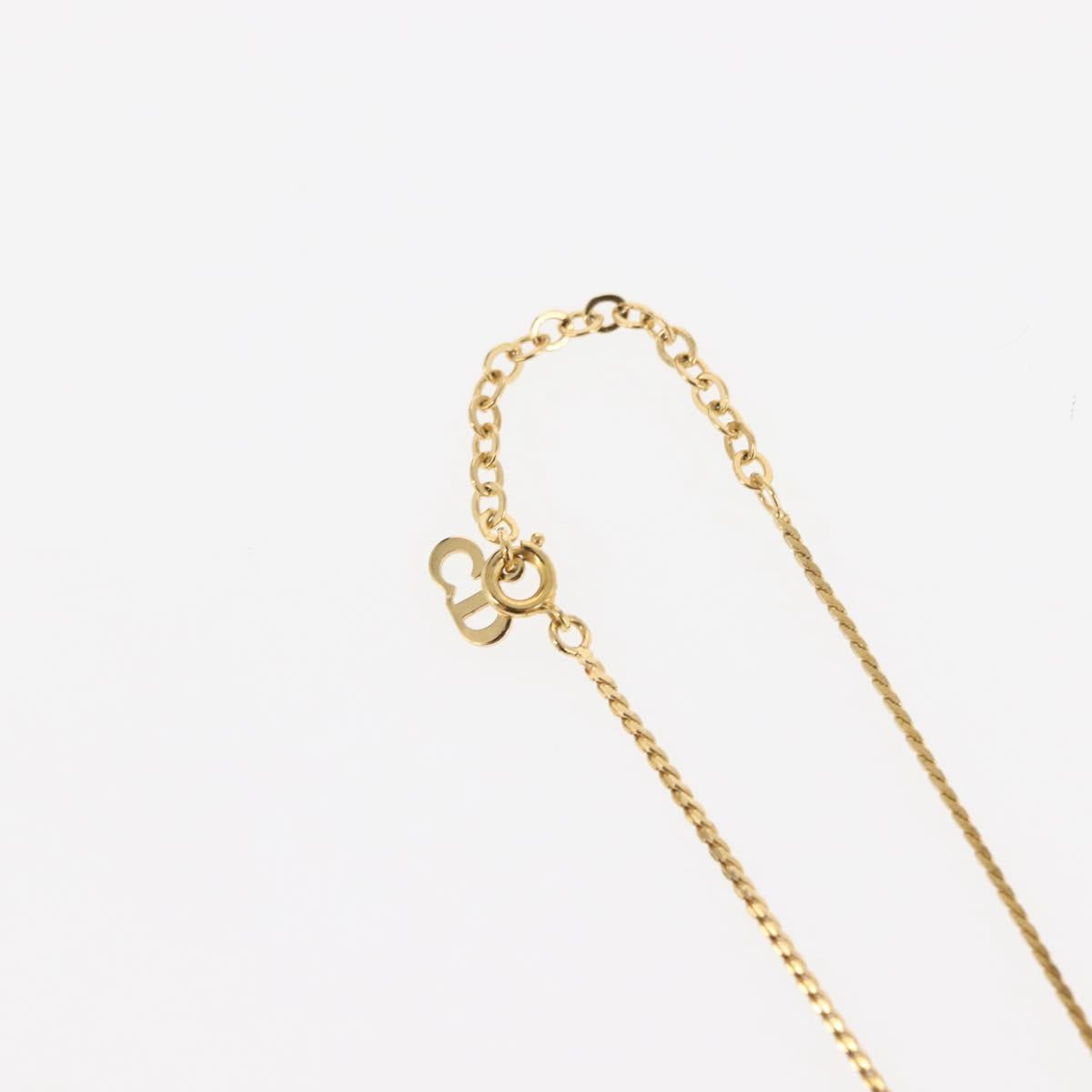 Christian Dior Necklace metal Gold Tone Auth bs30304