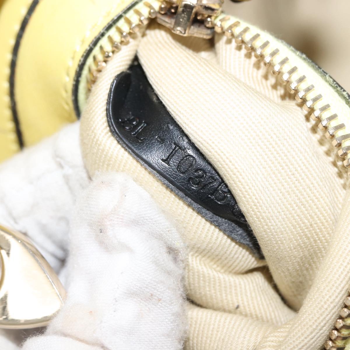 VALENTINO Rock Studs Hand Bag Leather 2way Yellow Gold Auth bs30314