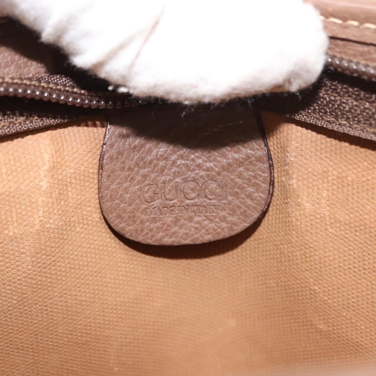 GUCCI GG Supreme Clutch Bag PVC Beige Gold 014 122 6063 Auth bs30320