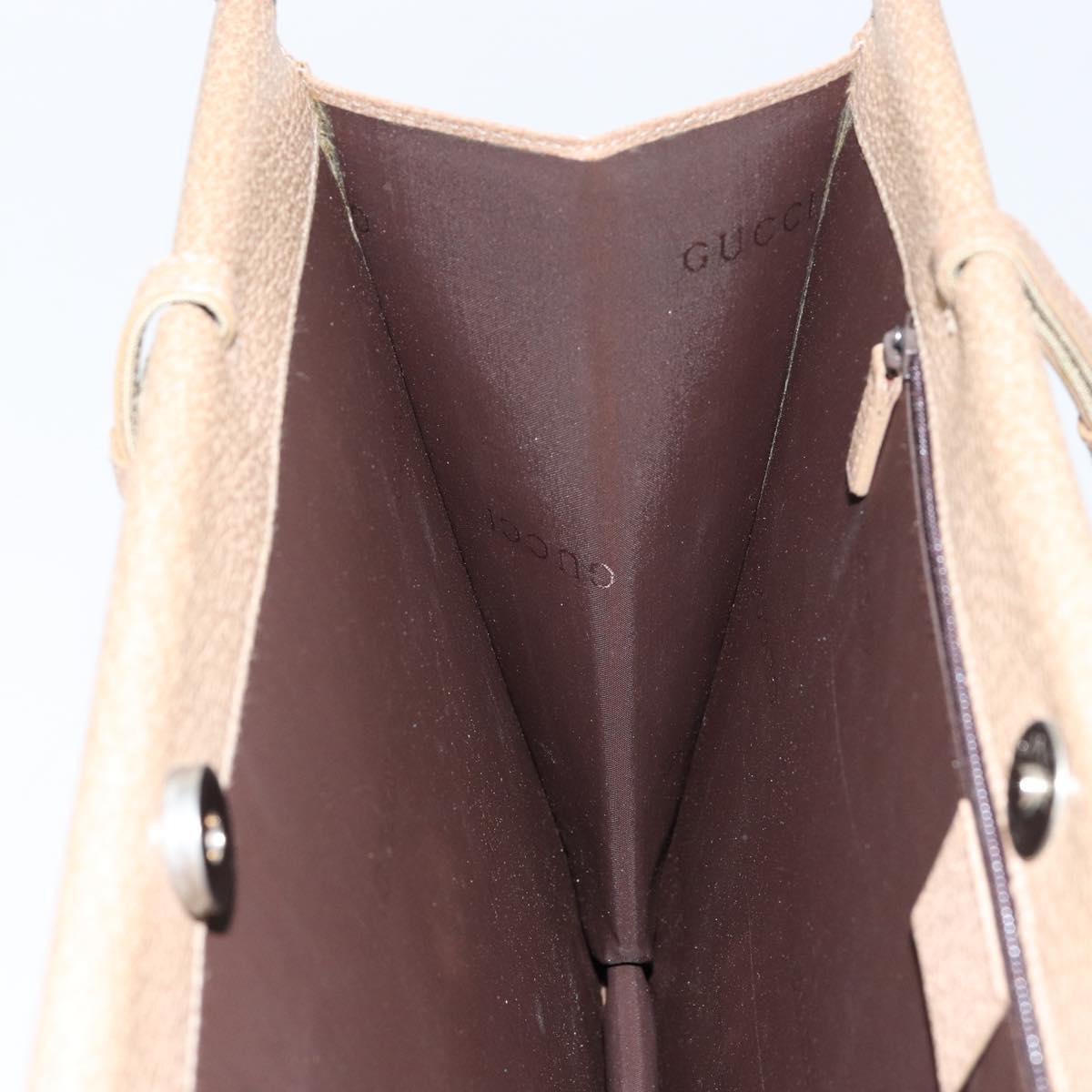 GUCCI Tote Bag Leather Beige 002 1047 Auth bs30322