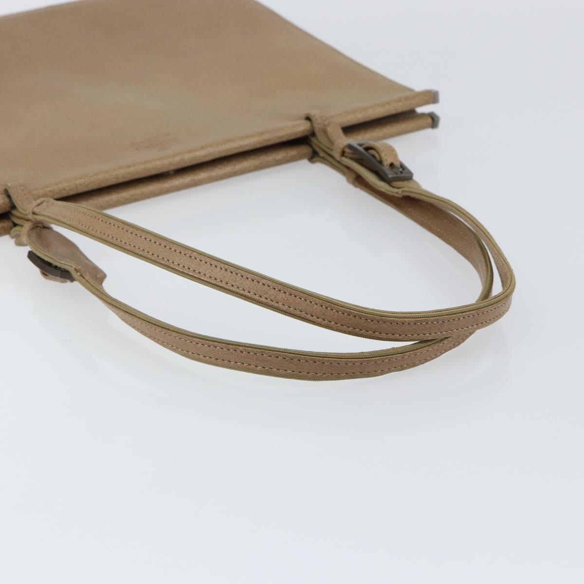 GUCCI Tote Bag Leather Beige 002 1047 Auth bs30322