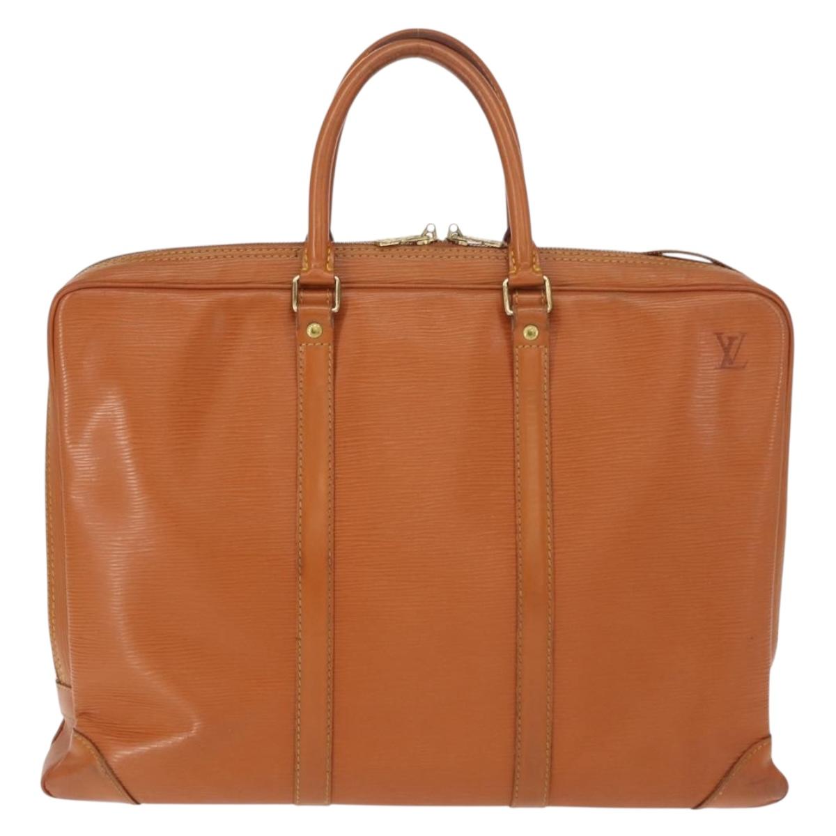LOUIS VUITTON Epi Porte Documents Voyage Business Bag Brown M54478 Auth bs30327