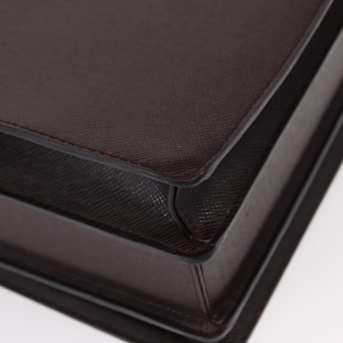 LOUIS VUITTON Taiga Leather Ural Briefcase Acajou M30026 LV Auth bs30328