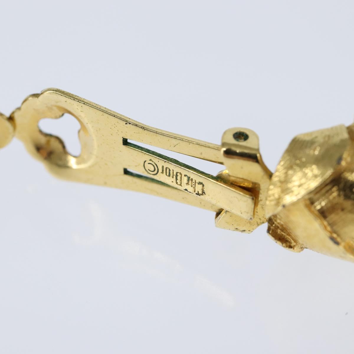 Christian Dior Earring metal Gold Auth bs30345