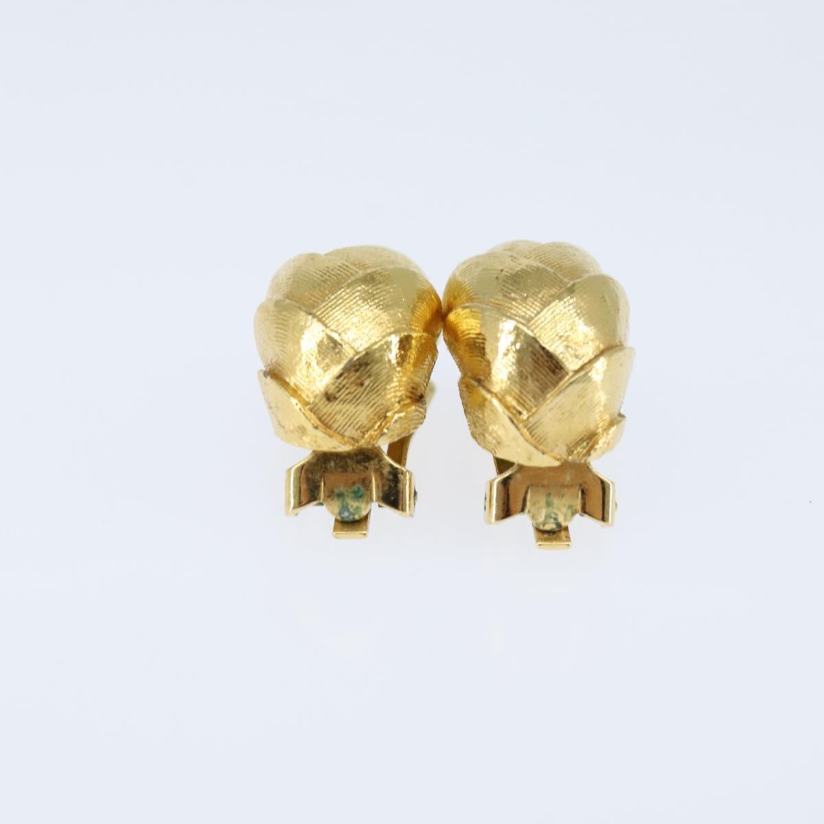 Christian Dior Earring metal Gold Auth bs30345