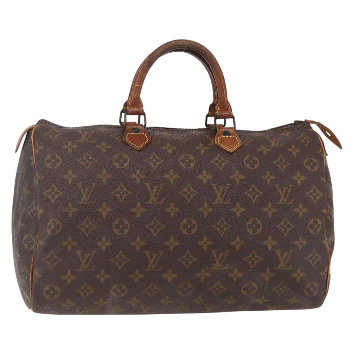 LOUIS VUITTON Monogram Speedy 35 Hand Bag M41524 LV Auth bs30349