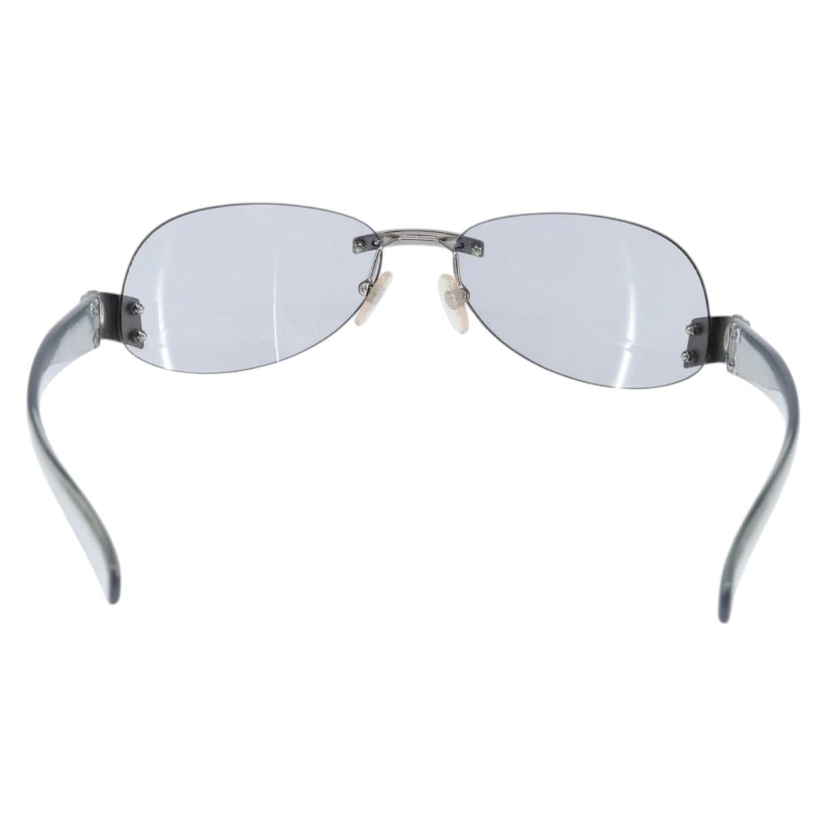 CHANEL COCO Mark Sunglasses plastic Clear CC Auth bs30357