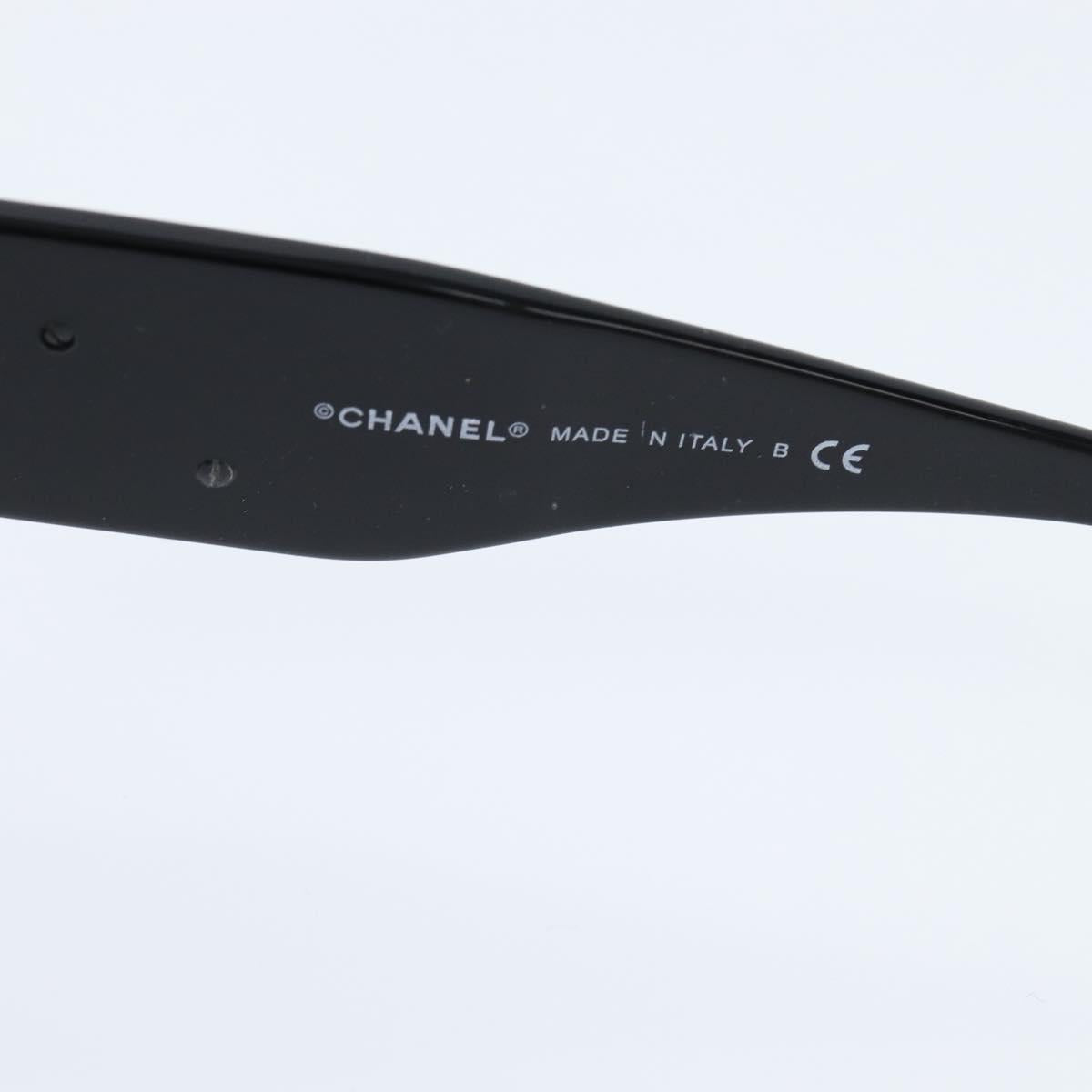 CHANEL Camelia Sunglasses plastic Black CC Auth bs30360