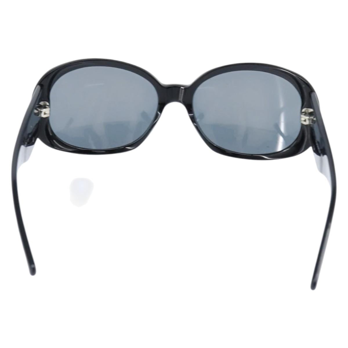 CHANEL Camelia Sunglasses plastic Black CC Auth bs30360