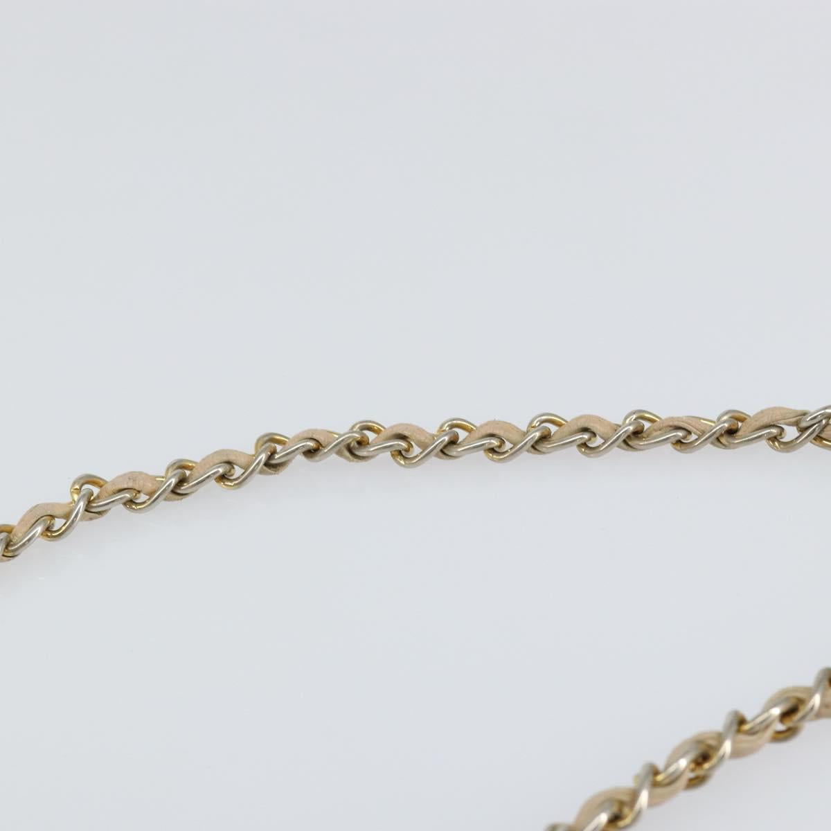 CHANEL Matelasse Chain Shoulder Bag Lamb Skin Pink Gold CC Auth bs30362