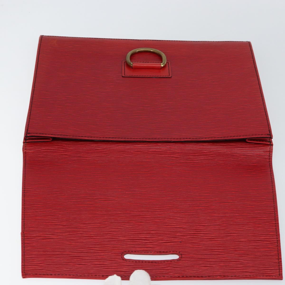 LOUIS VUITTON Epi Jena Clutch Bag Red M52727 LV Auth bs30381