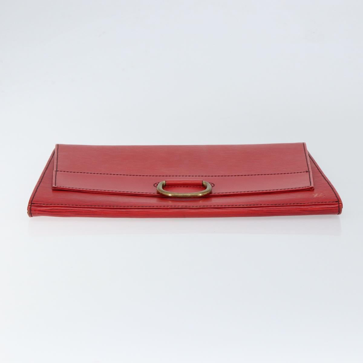 LOUIS VUITTON Epi Jena Clutch Bag Red M52727 LV Auth bs30381