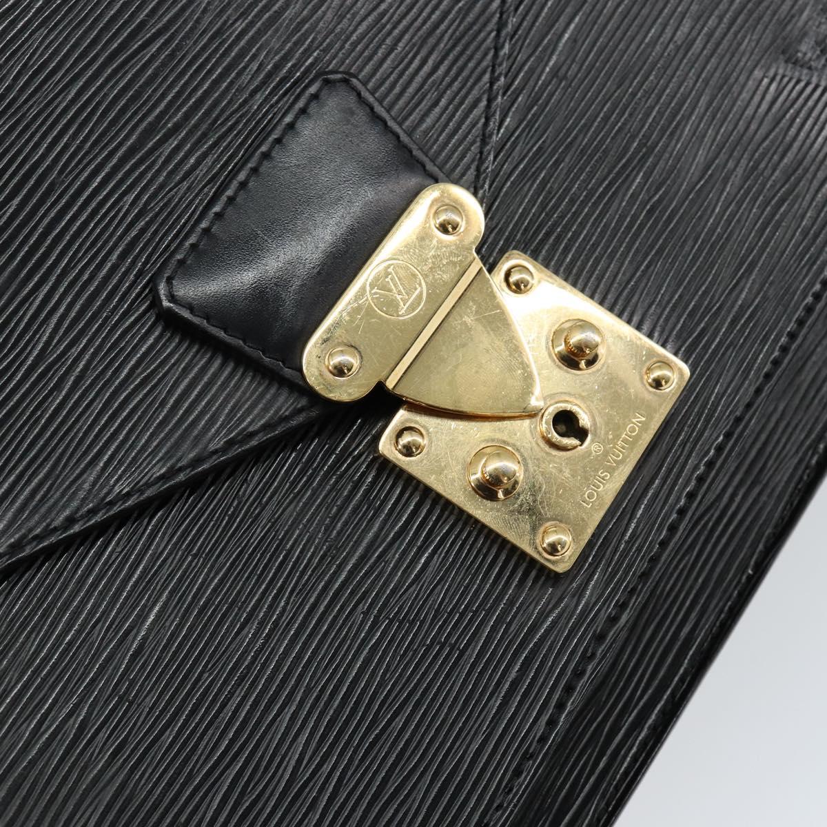 LOUIS VUITTON Epi Monceau 28 Hand Bag Black M52122 LV Auth bs30382
