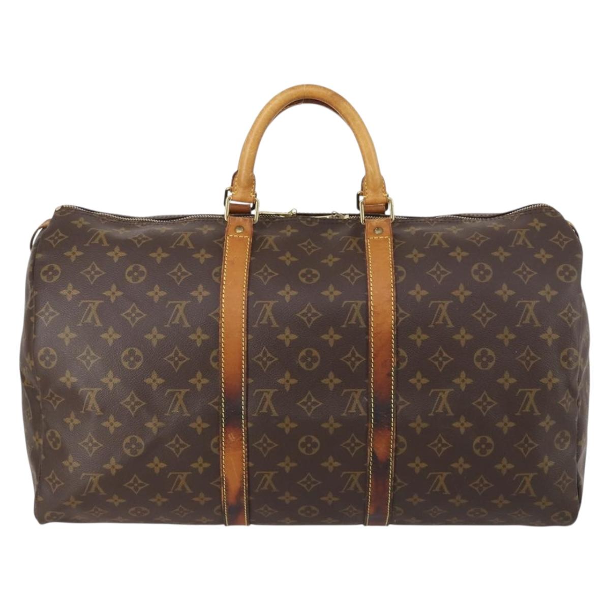 LOUIS VUITTON Monogram Keepall 50 Boston Bag M41426 LV Auth bs30384