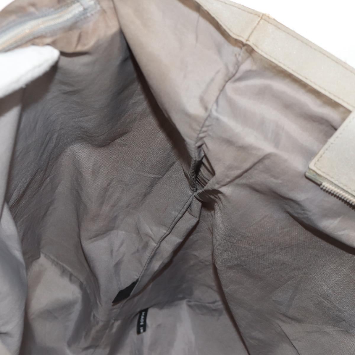 CHANEL Sports Line Tote Bag Nylon 2way Gray Silver CC Auth bs30392