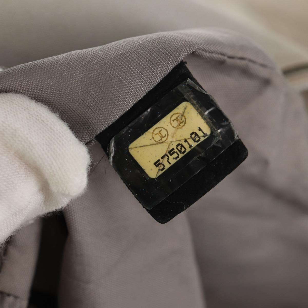 CHANEL Sports Line Tote Bag Nylon 2way Gray Silver CC Auth bs30392