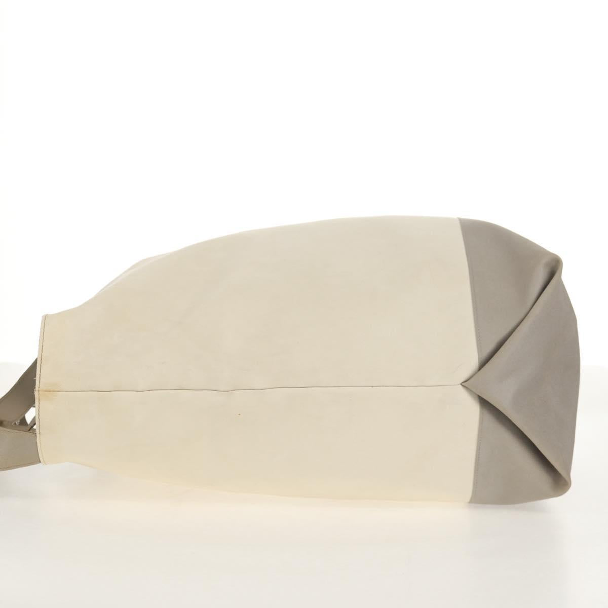 CHANEL Sports Line Tote Bag Nylon 2way Gray Silver CC Auth bs30392