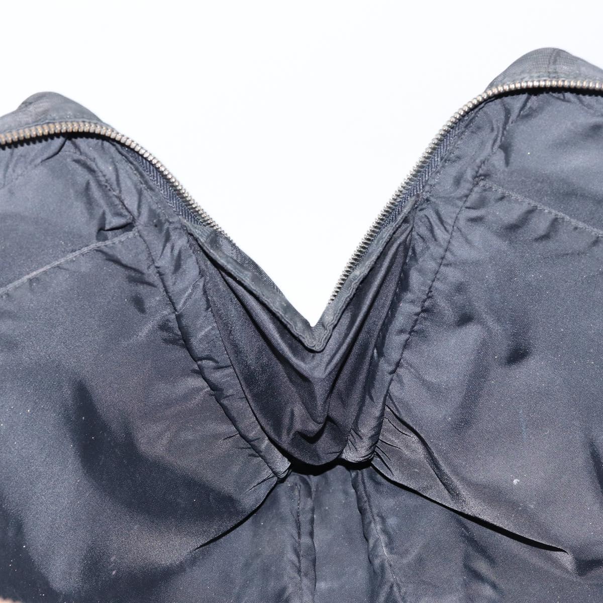 CHANEL New Travel Line Briefcase Nylon Black Silver CC Auth bs30394