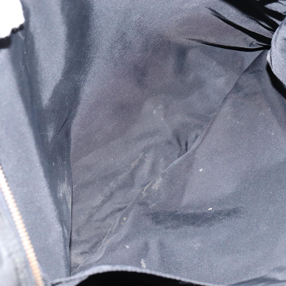 CHANEL New Travel Line Briefcase Nylon Black Silver CC Auth bs30394