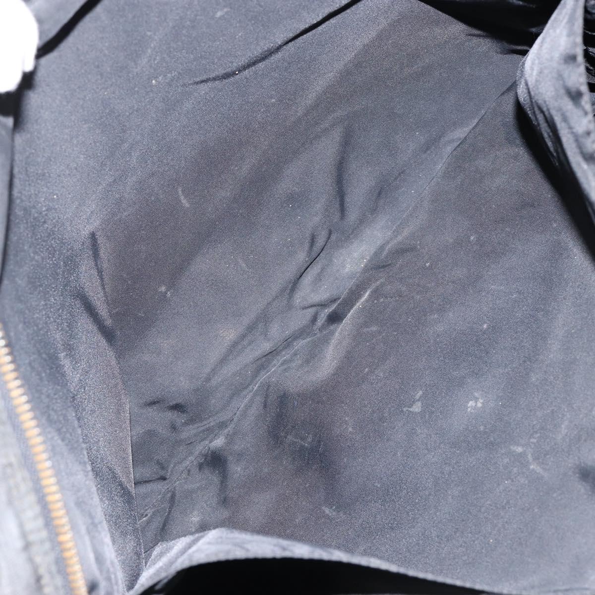 CHANEL New Travel Line Briefcase Nylon Black Silver CC Auth bs30394