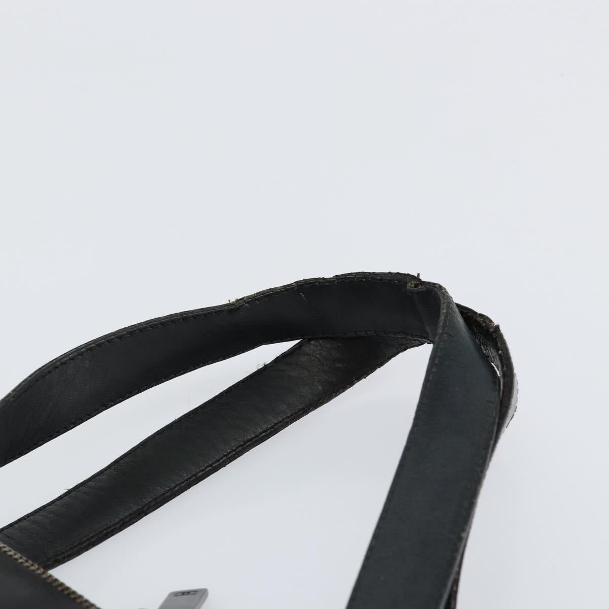 CHANEL New Travel Line Briefcase Nylon Black Silver CC Auth bs30394