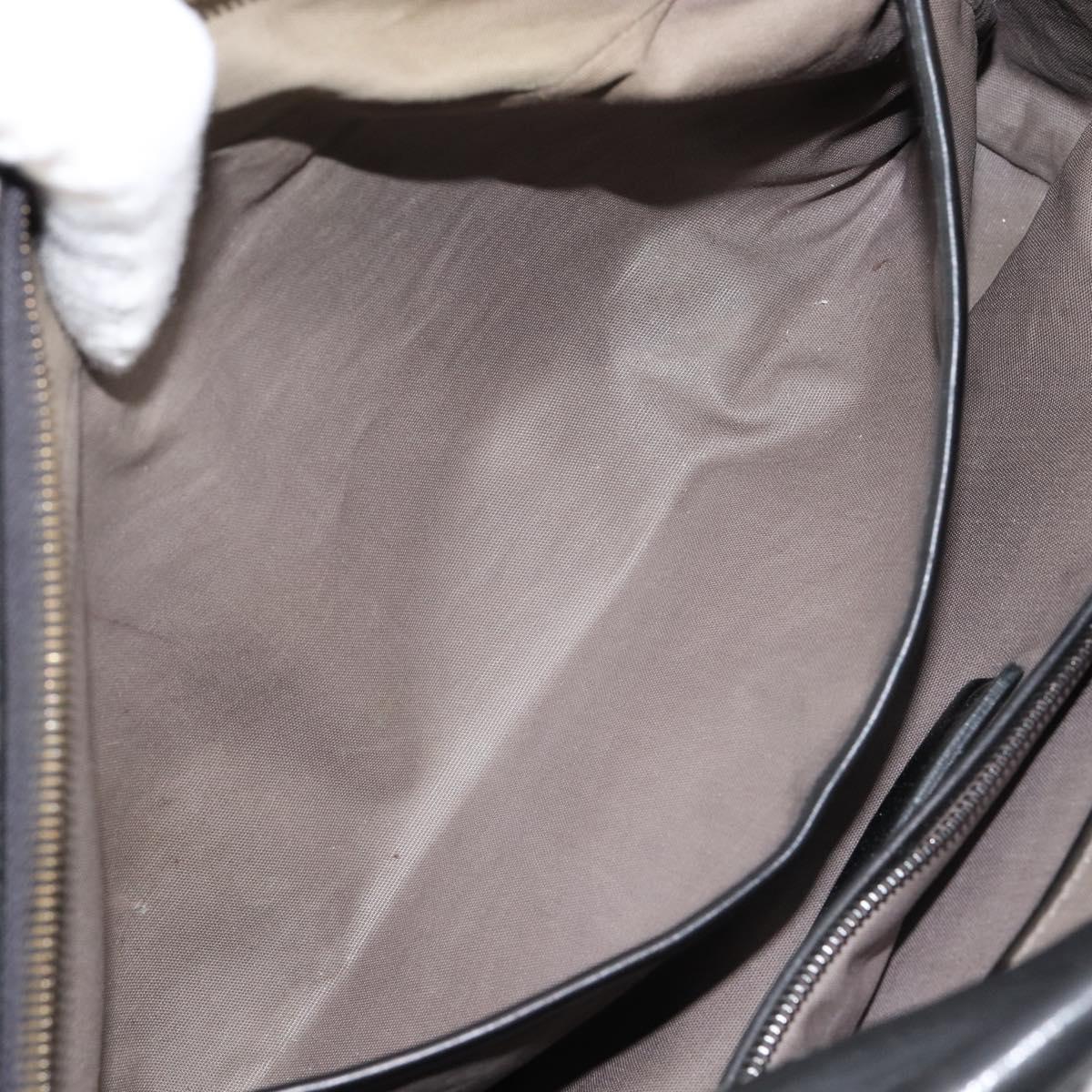 BOTTEGA VENETA INTRECCIATO Clutch Bag Leather Black Auth bs30399