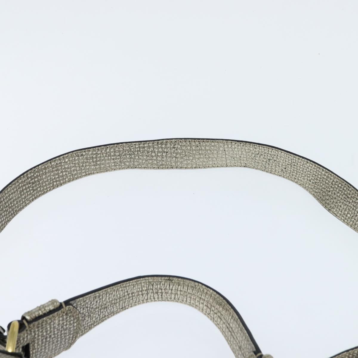 BVLGARI Leoni Hand Bag Leather 2way Champagne Gold Auth bs30406