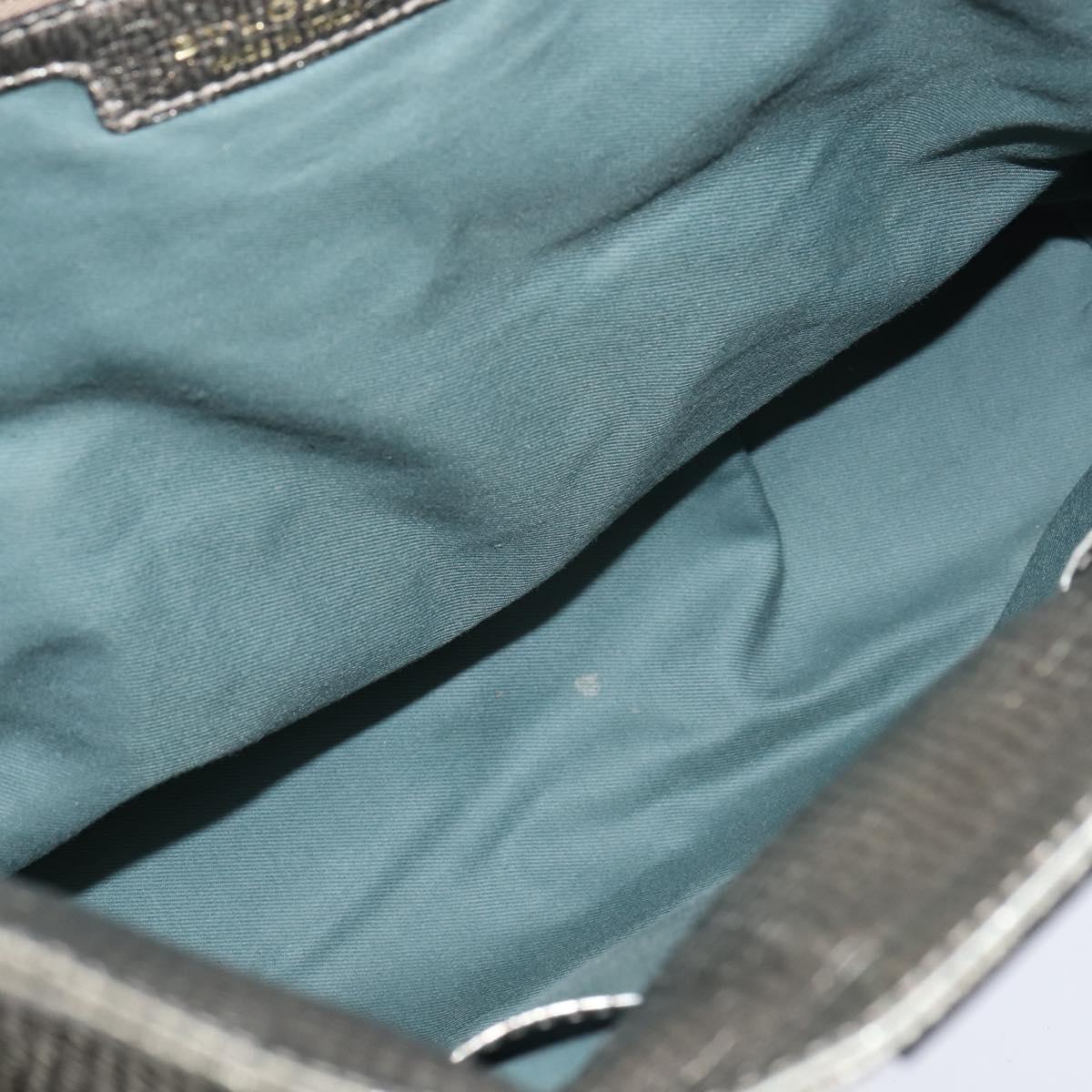 BVLGARI Leoni Hand Bag Leather 2way Champagne Gold Auth bs30406