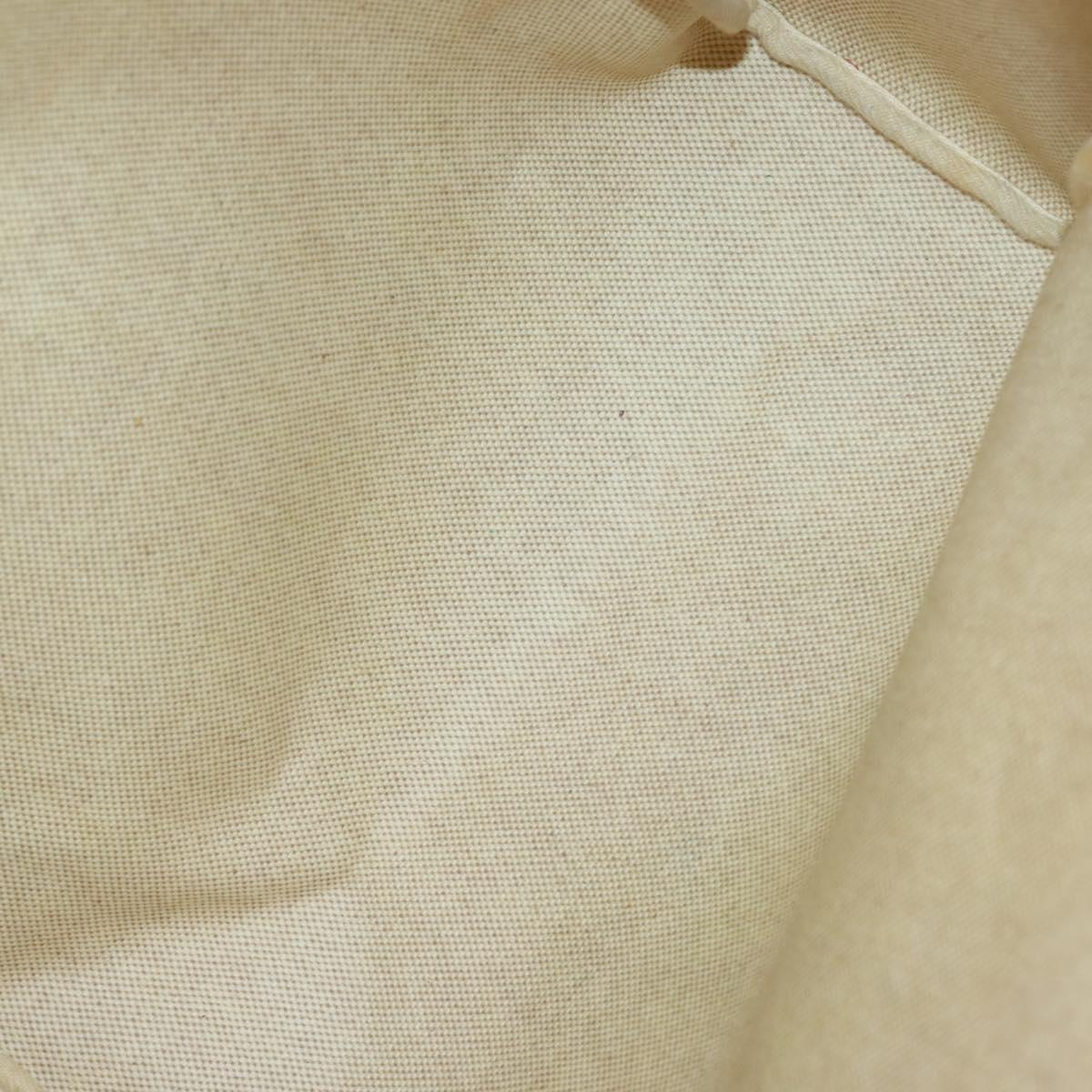 HERMES Her bag Hand Bag Canvas Coated Canvas 3 Set Beige Orange Auth bs30410