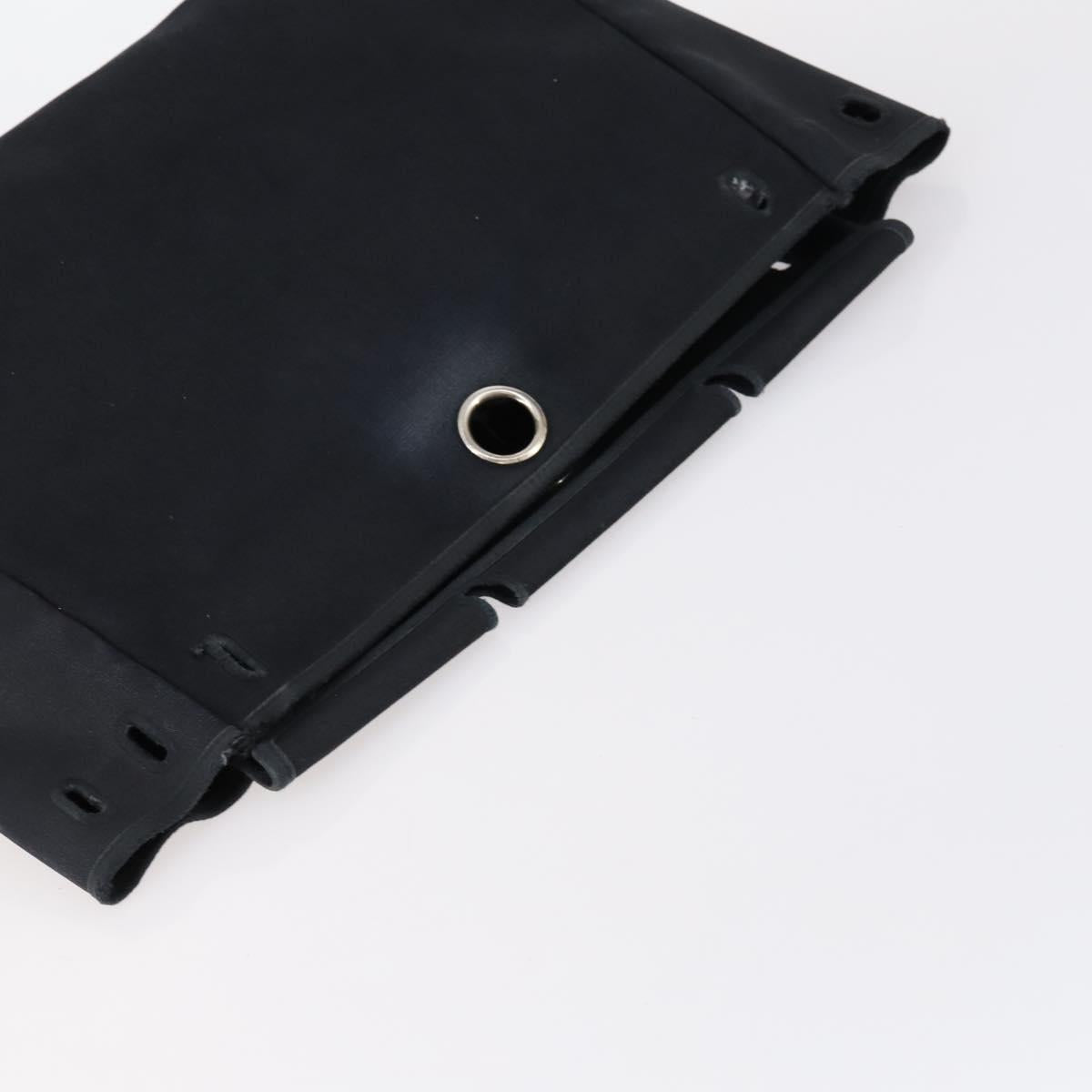 HERMES Her bag Hand Bag Canvas Coated Canvas 3 Set Beige Black Auth bs30411