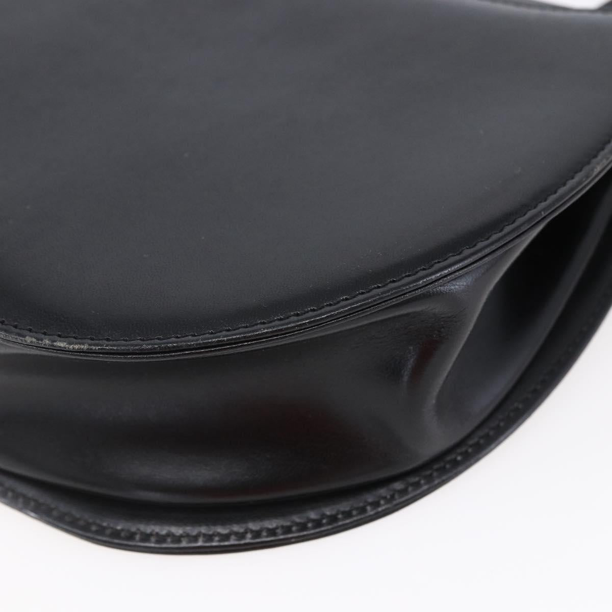 GIVENCHY Hand Bag Leather Black Gold Auth bs30417